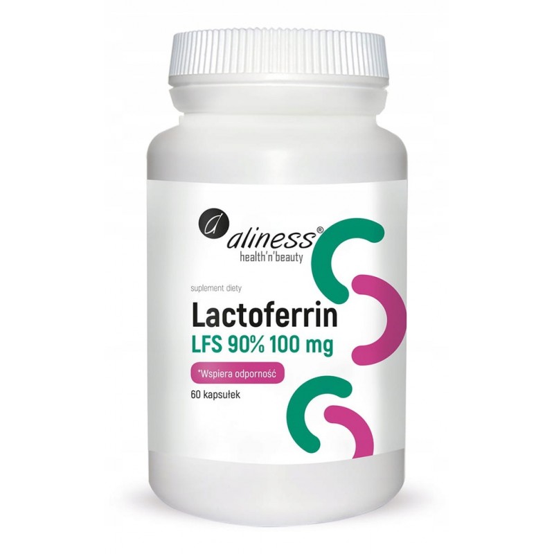 Aliness Lactoferrin LFS 90% LAKTOFERYNA 100mg 60k