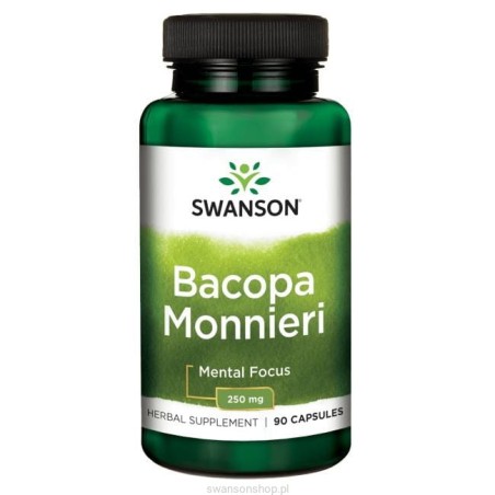 Bacopa Monnieri mózg pamięć 90 szt. Suplement diety Swanson Health Products