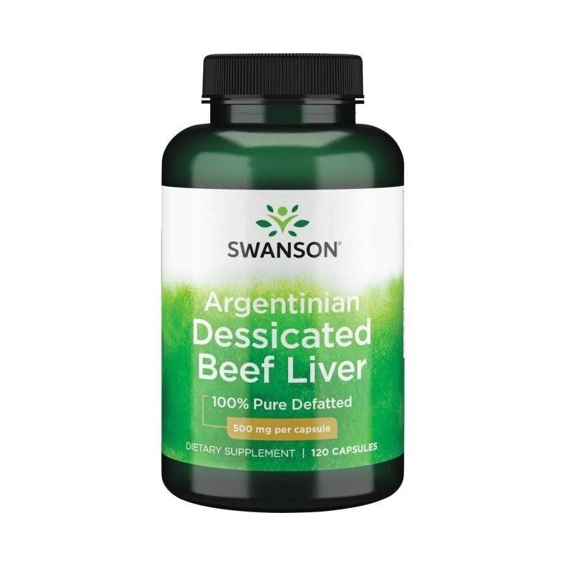 Desiccated Beef Liver kapsułki 120 szt. Suplement diety Swanson Health Products