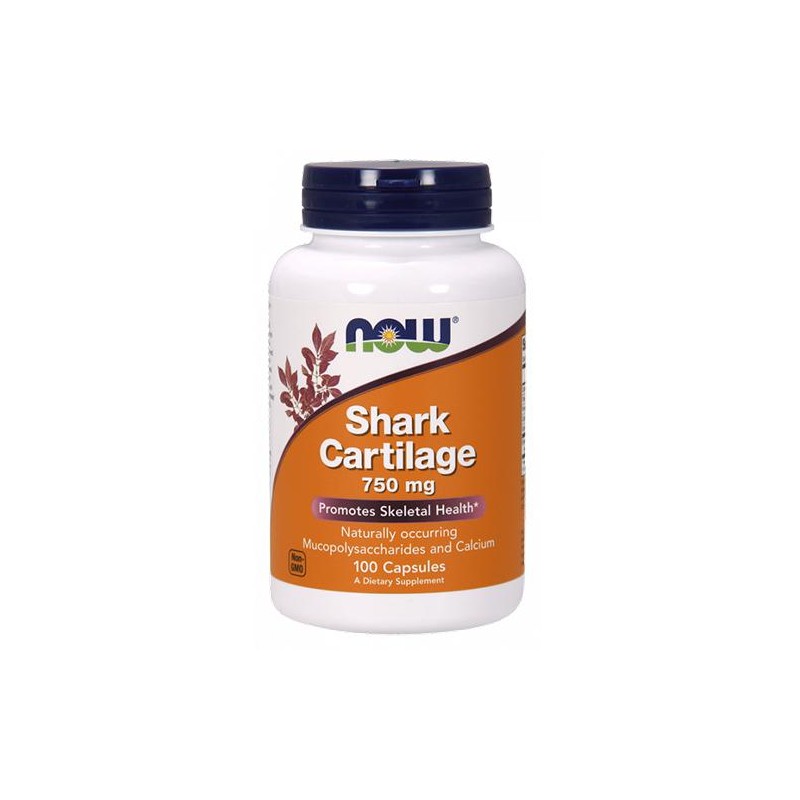 Chrząstka z rekina - Shark Cartilage 750mg  suplement diety 100 kapsułek Now Foods