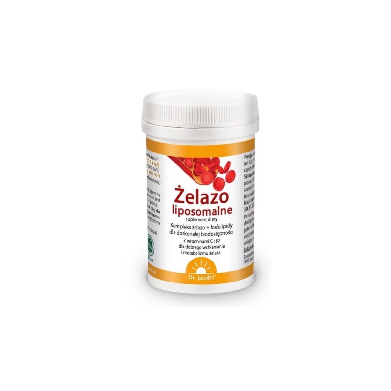 Medical Żelazo liposomalne proszek 50g - Suplement diety Dr. Jacob's