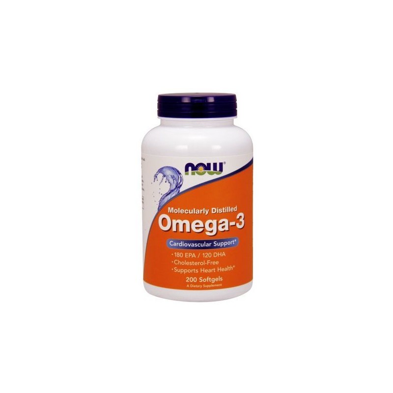 Omega-3 1000 mg kwasy omega-3 kapsułki 200 szt. Suplement diety Now Foods