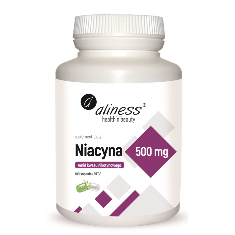 Niacyna 500mg 100 vege kaps WITAMINA B3 Aliness