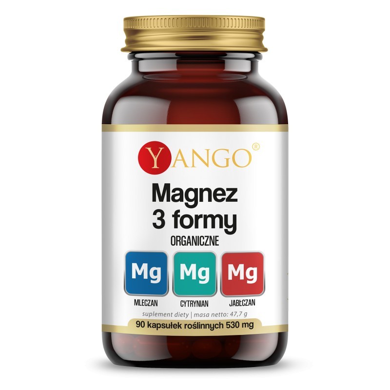 Magnez 3 formy (Cytrynian, jabłczan, mleczan) YANGO