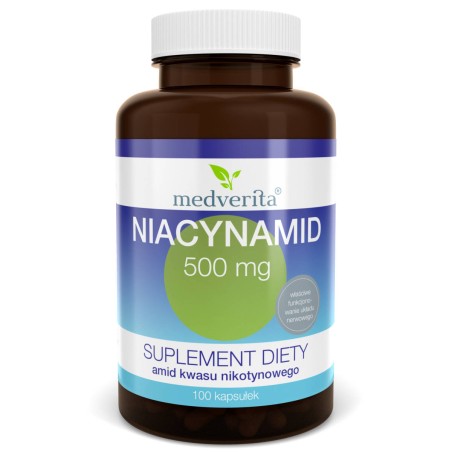 Niacynamid 500 mg 100 kapsułek Medverita