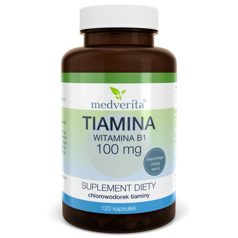 Tiamina (wit. B1) 100 mg 120 kapsułek Medverita