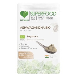 Ashwagandha proszek 200 g Suplement diety BeOrganic