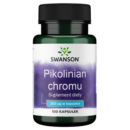 SWANSON Chrom pikolinian 200mcg 100kaps - suplement diety
