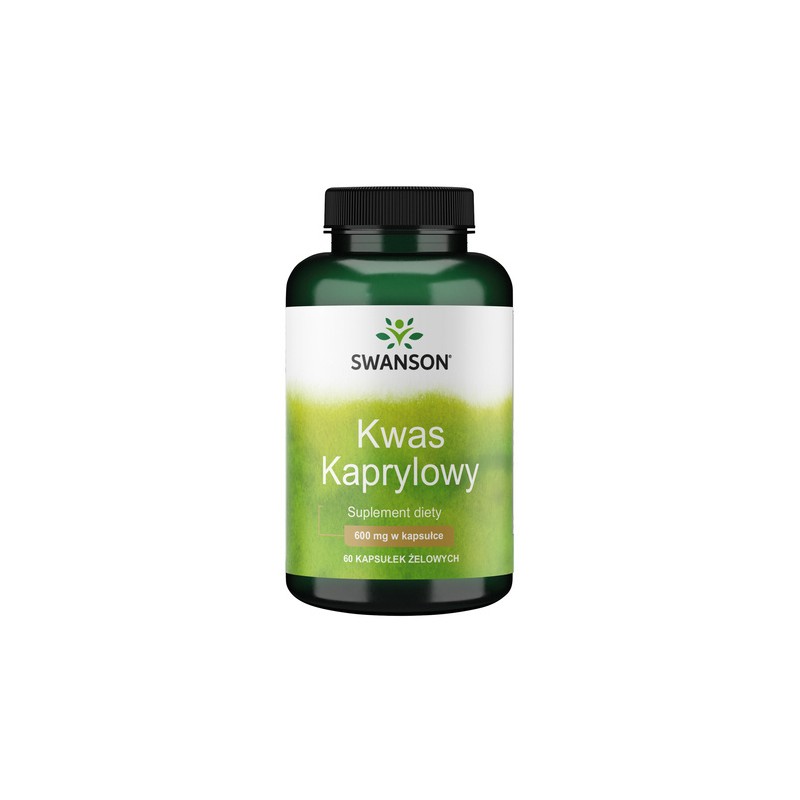 Swanson KWAS KAPRYLOWY Caprylic Acid 600 mg 60 kap