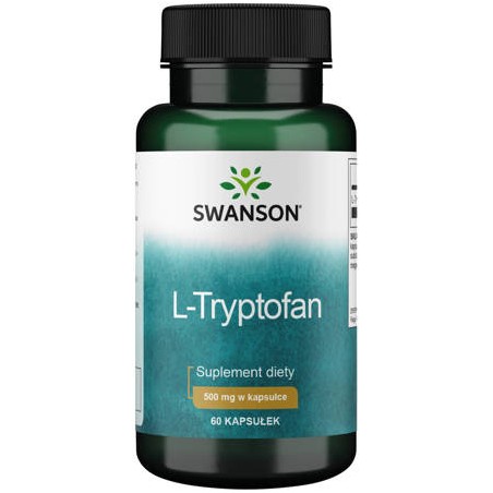 Swanson L-Tryptofan 500mg 60kaps. Stres Spokojny sen Depresja Serotonina