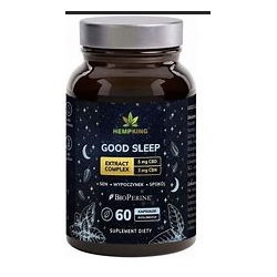 BIOWEN-HEMPKING,Good Sleep - 5mg CBD, 3mg CBN w kapsułce Extract Complex - kapsułki na sen - 60 kapsułek