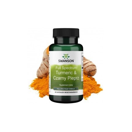 SWANSON Full Spectrum Turmeric & Czarny pieprz 60 kaps