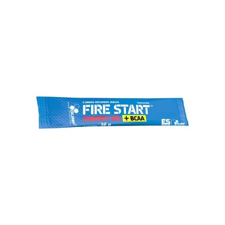 Olimp Fire Start Energy Gel + BCAA Stick - 36 g zielone jabłko