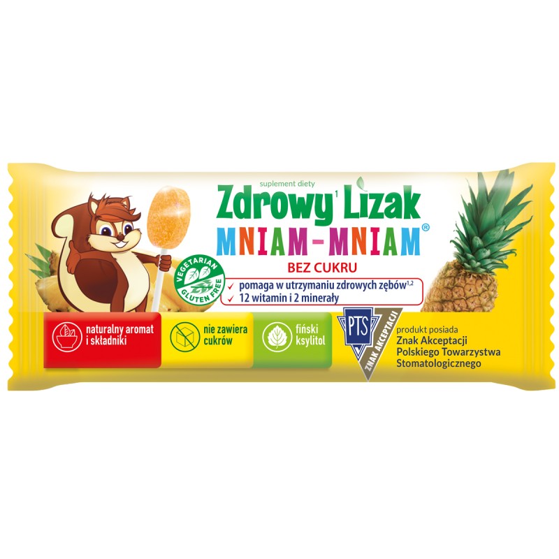 Zdrowy lizak Mniam-Mniam ananas (łezka) STARPHARMA