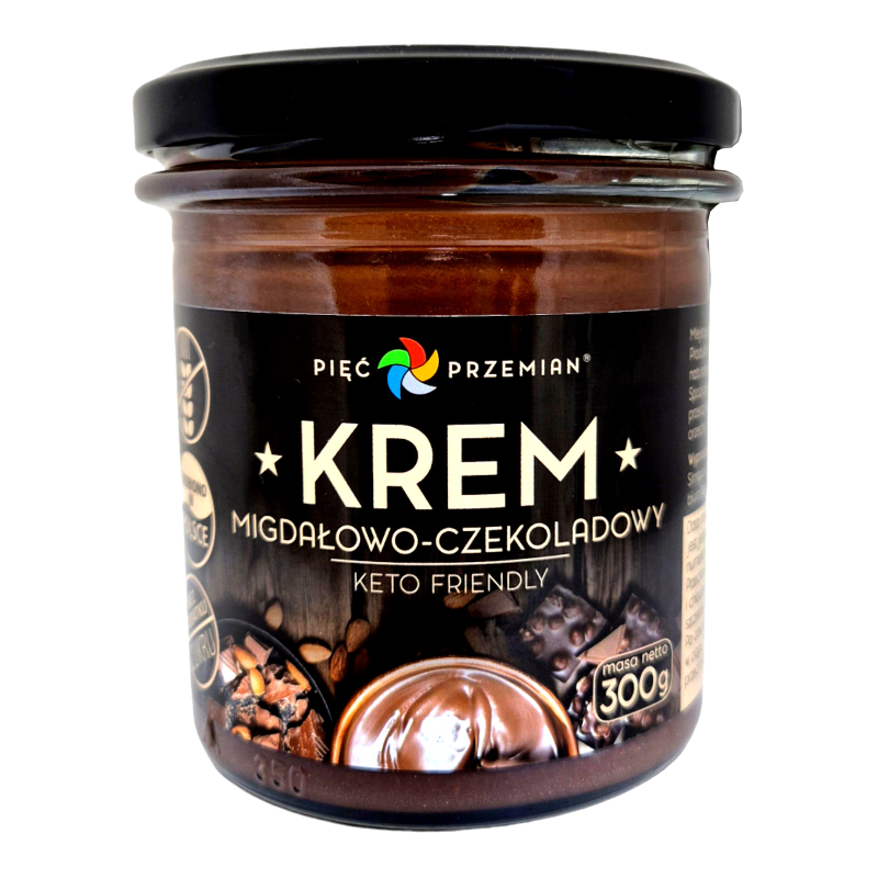 Krem migdałowo-czekoladowy KETO 300 g Pięć Przemian