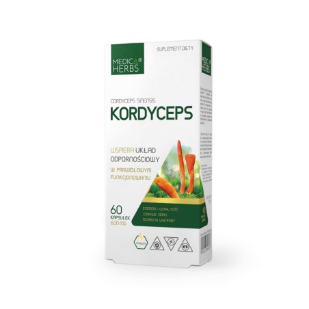 Kordyceps 600 mg. 60 kapsułek Medica Herbs