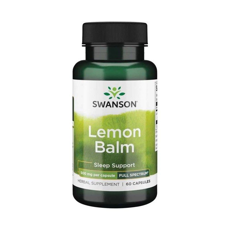 Swanson Melisa Lekarska (Lemon Balm) 500 mg 60 kapsułek