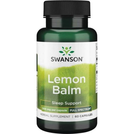 Swanson Melisa Lekarska (Lemon Balm) 500 mg 60 kapsułek