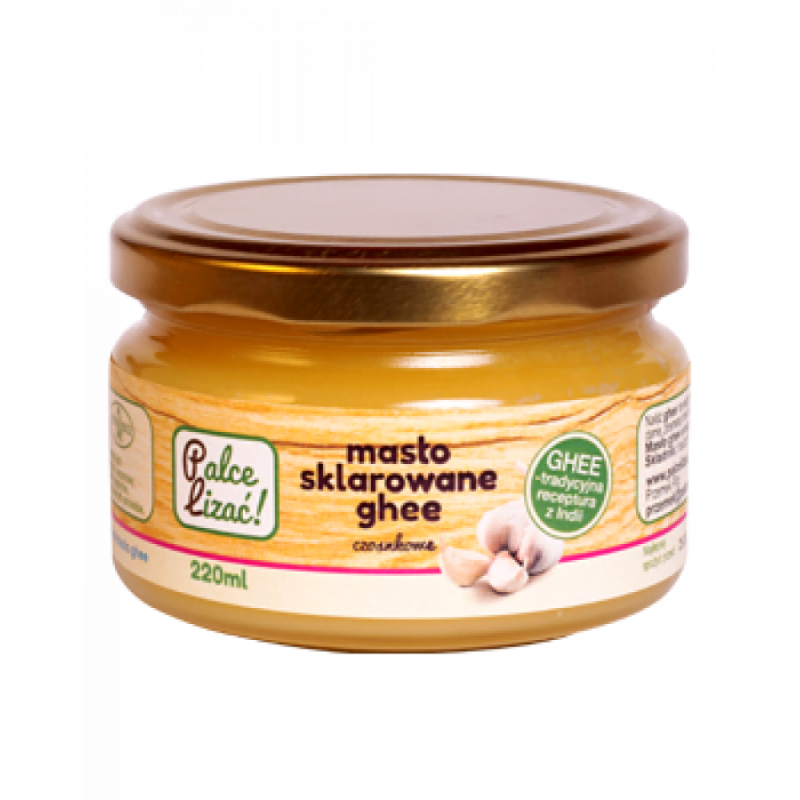 Masło sklarowane Ghee czosnkowe 220 ml Palce Lizać