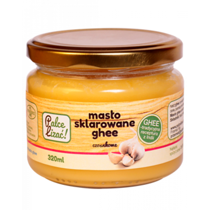 Masło sklarowane Ghee 320 ml czosnkowe Palce Lizać