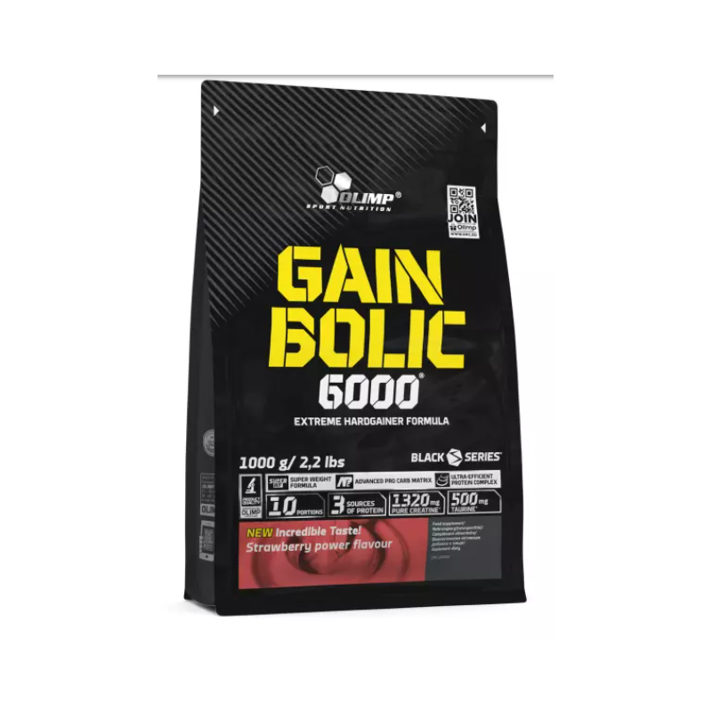 Olimp Gain Bolic 6000 - 1000 g smak truskawka