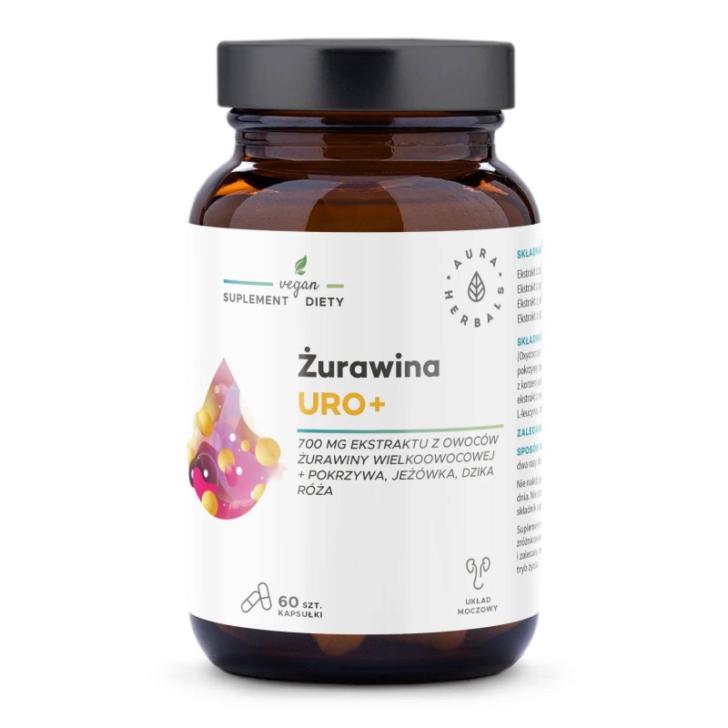 Żurawina Uro+ kapsułki 60 szt Aura Herbals