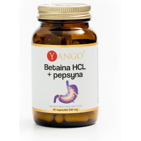 Betaina HCL + pepsyna - 90 kapsułek Yango