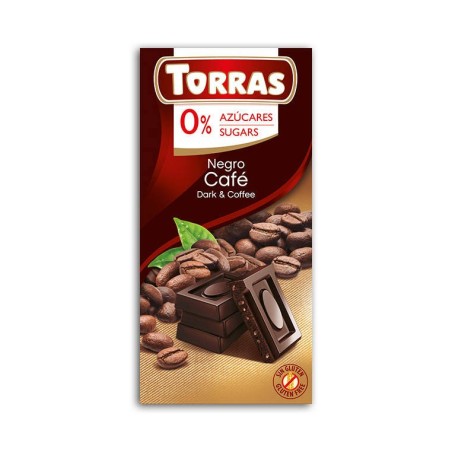 Czekolada gorzka z kawą bez dodatku cukru 75 g - Torras