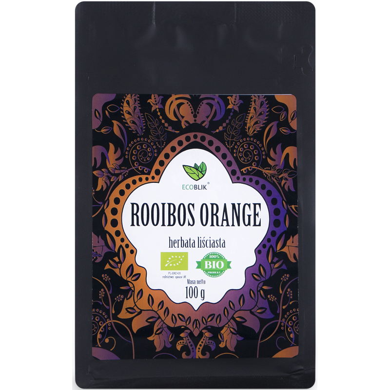 Herbata ROOIBOS ORANGE Czarna Naturalna 100 g EcoBlik