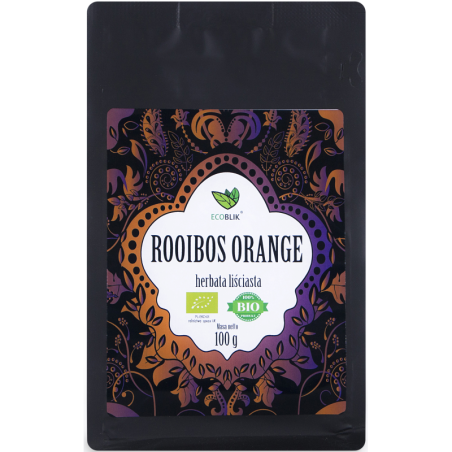 Herbata ROOIBOS ORANGE Czarna Naturalna 100 g EcoBlik
