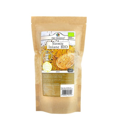 Siemię lniane BIO złote 400 g Pięć Przemian