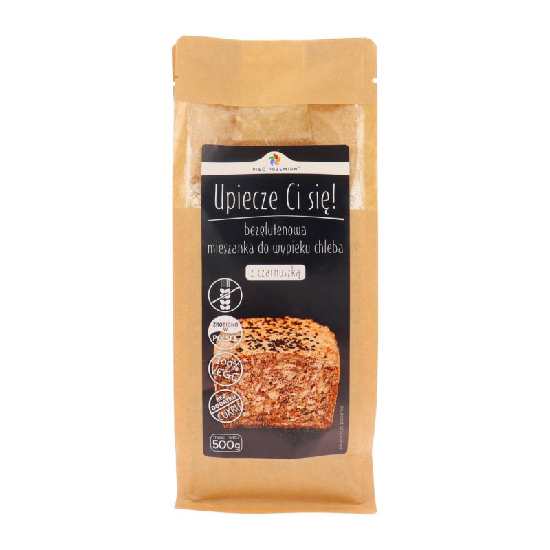 Mieszanka chleba bezglutenowego z czarnuszką 500 g Pięć Przemian