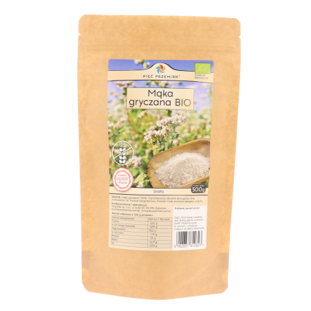 Mąka gryczana BIAŁA BIO 500 g  Pięć Przemian