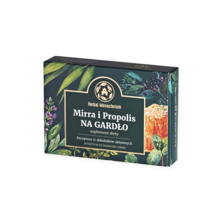 Mirra i Propolis na gardło 24 pastylek Herbal Monasterium