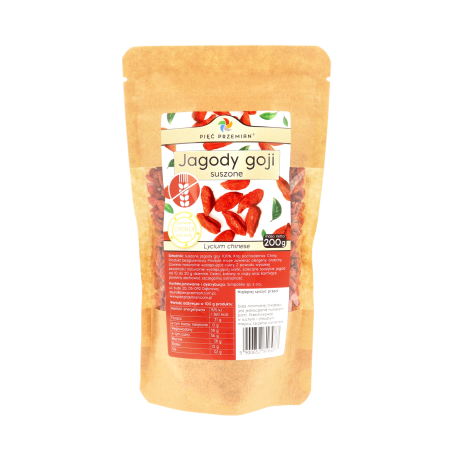 Suszone jagody goji 200 g Pięć Przemian