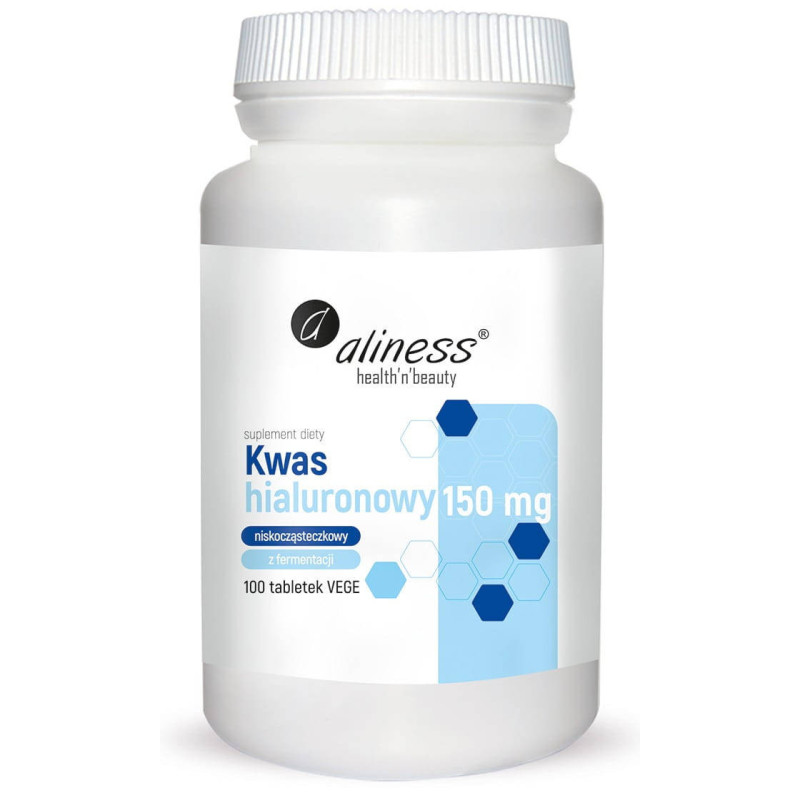 KWAS HIALURONOWY VEGE 150mg – 100tabl Aliness