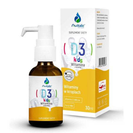 WITAMINA D3 KIDS 400 j.m. Dzieci krople 30 ml Avitale