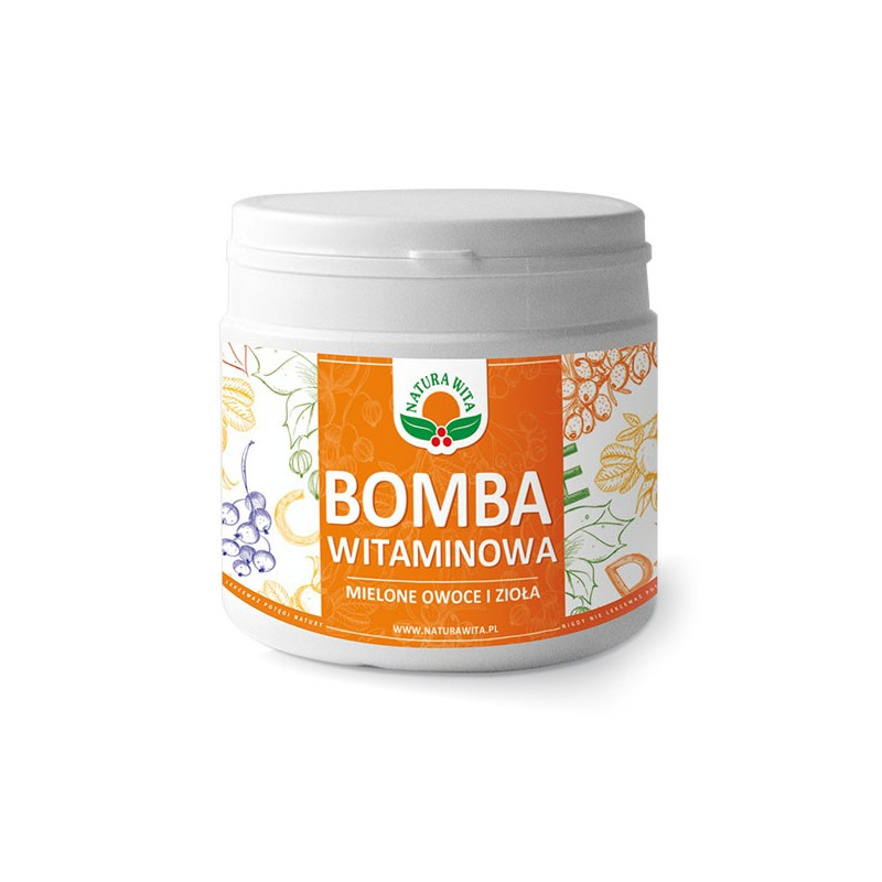 BOMBA WITAMINOWA - MIELONE OWOCWE I ZIOŁA (PUSZKA) -200g Natura Wita