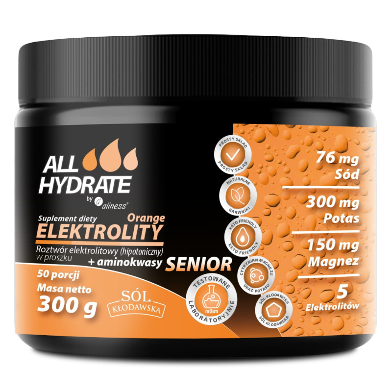 ALLHydrate  Elektrolity Senior Orange 300g. Medicaline