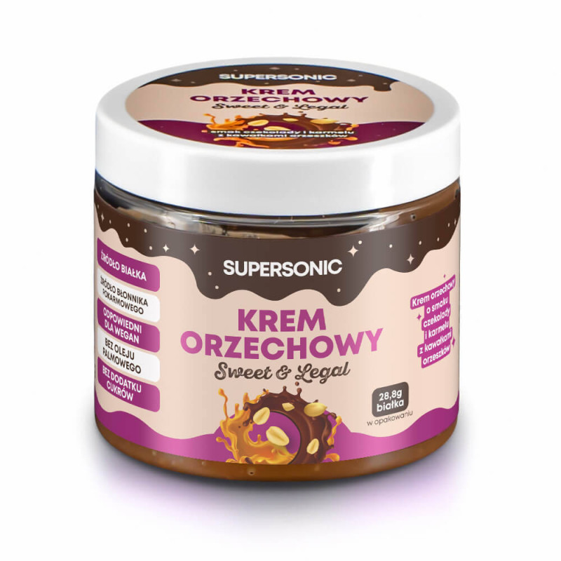 Proteinowy krem orzechowy CZEKOLADA KARMEL 160g Supersonic