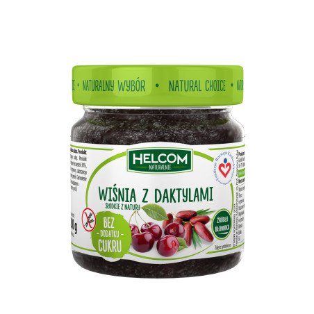 Pasta owocowa wiśnia z daktylami 200 g Helcom naturalnie