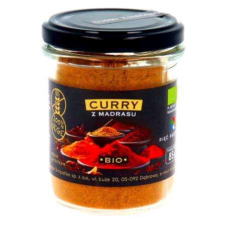 Curry z Madrasu BIO 85 g Pięć Przemian