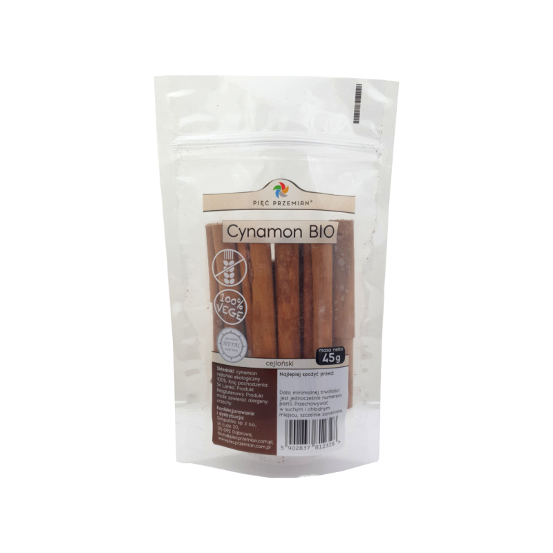 Cynamon cejloński LASKI BIO 45 g Pięć Przemian