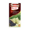 Czekolada biała z algami i czarną solą 75g. Torras