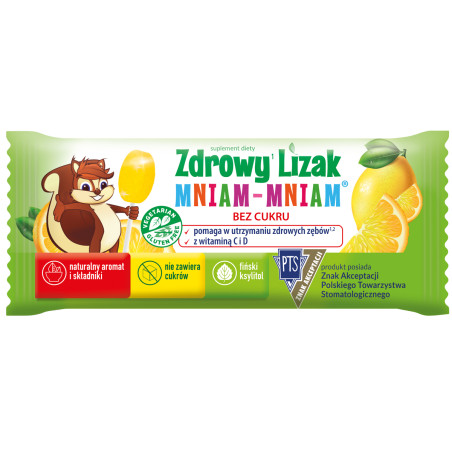 Zdrowy lizak Mniam-Mniam cytryna -kulka STARPHARMA