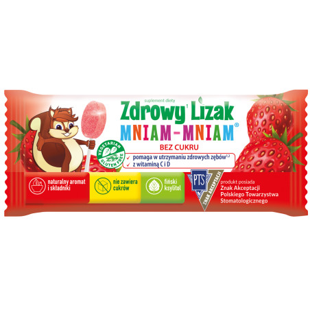 Zdrowy lizak Mniam-Mniam truskawka (kulka) STARPHARMA
