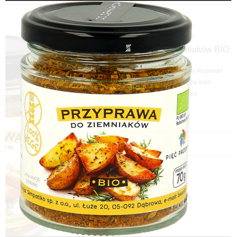 Przyprawa do ziemniaków BIO 70 g Pięć Przemian