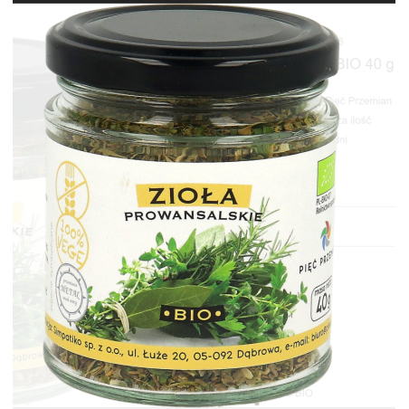 Zioła prowansalskie BIO 40 g Pięć Przemian