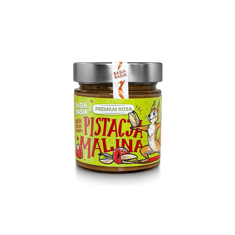 Krem orzechowy z pistacji i malin 195 g Basia Basia-Alpi