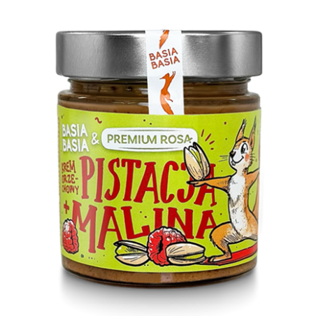 Krem orzechowy z pistacji i malin 195 g Basia Basia-Alpi